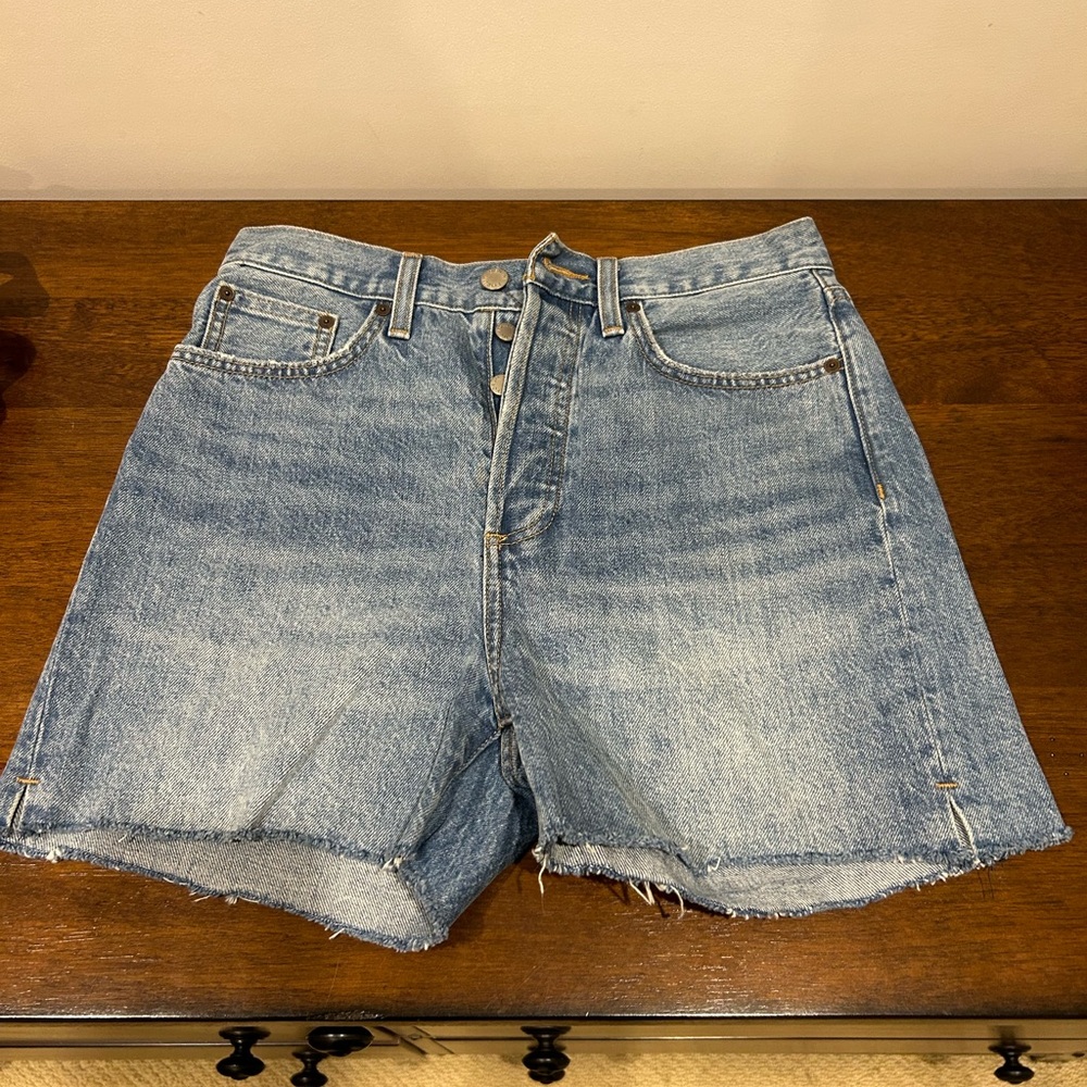 Aritzia Denim Forum Yoko Denim Shorts